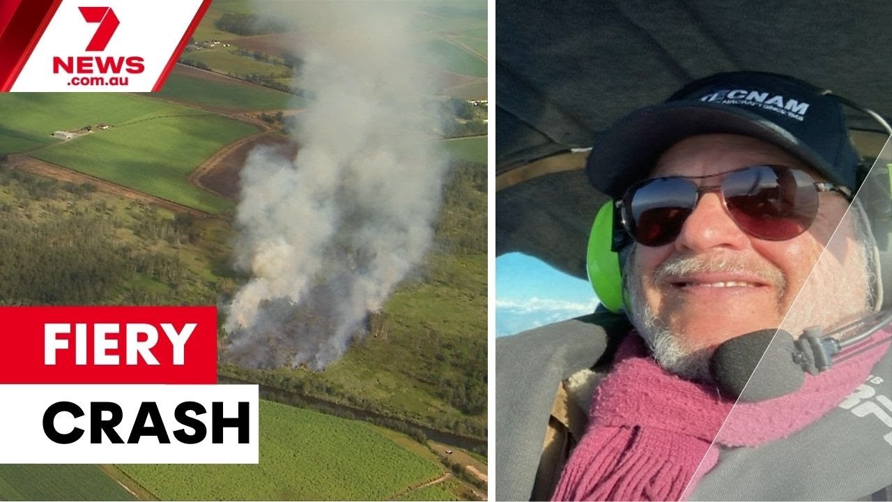 Plane crashes into a fireball just metres from a Gold Coast runway | 7NEWS