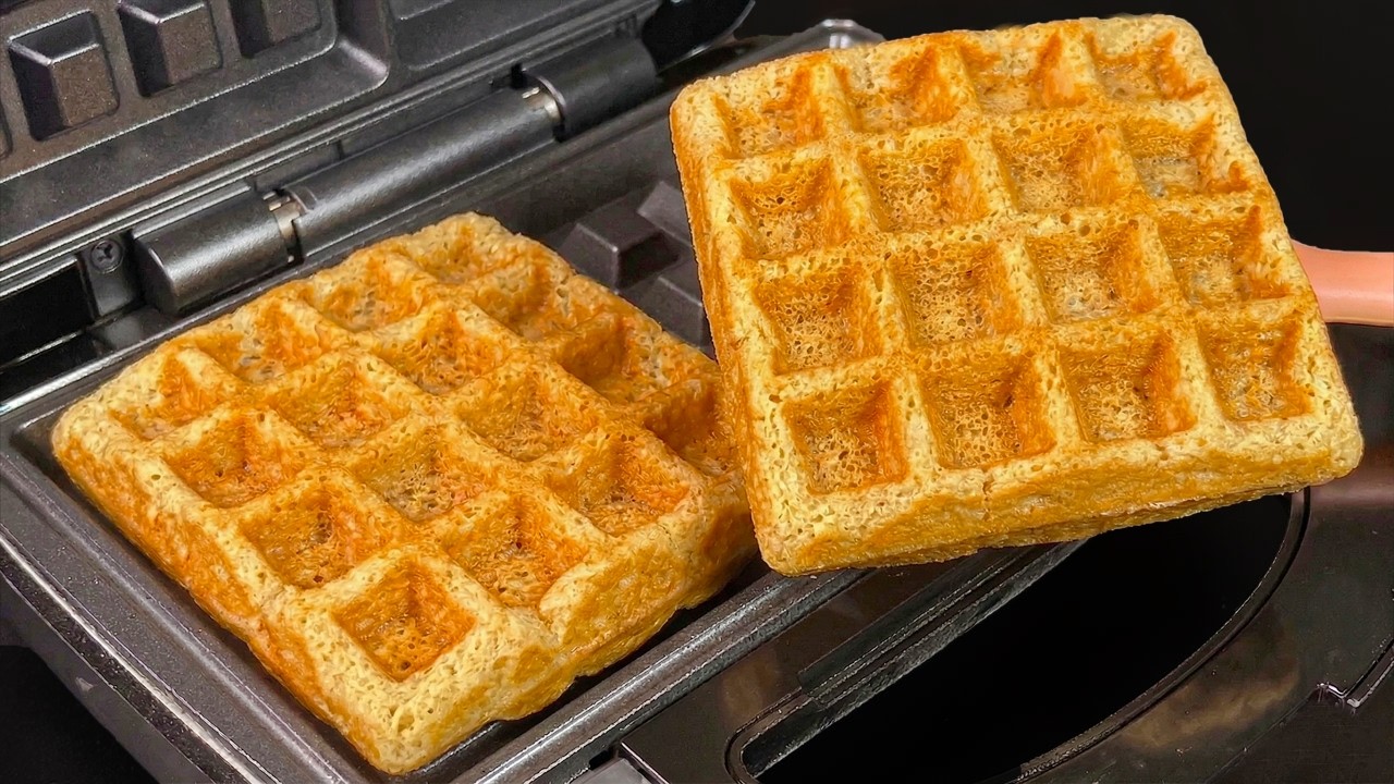 Das beste gesunde Haferwaffel-Rezept in 5 Minuten! Kein Mehl, kein Zucker!