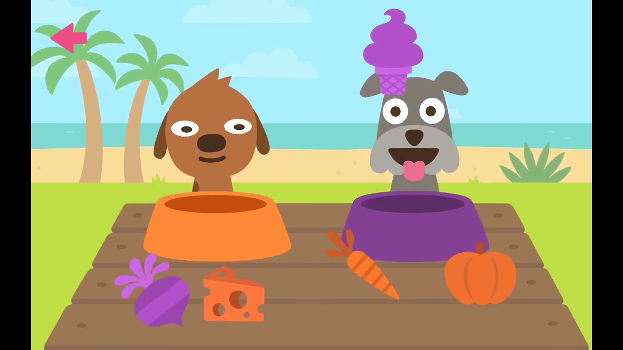 sago mini puppy preschool feeding dogs