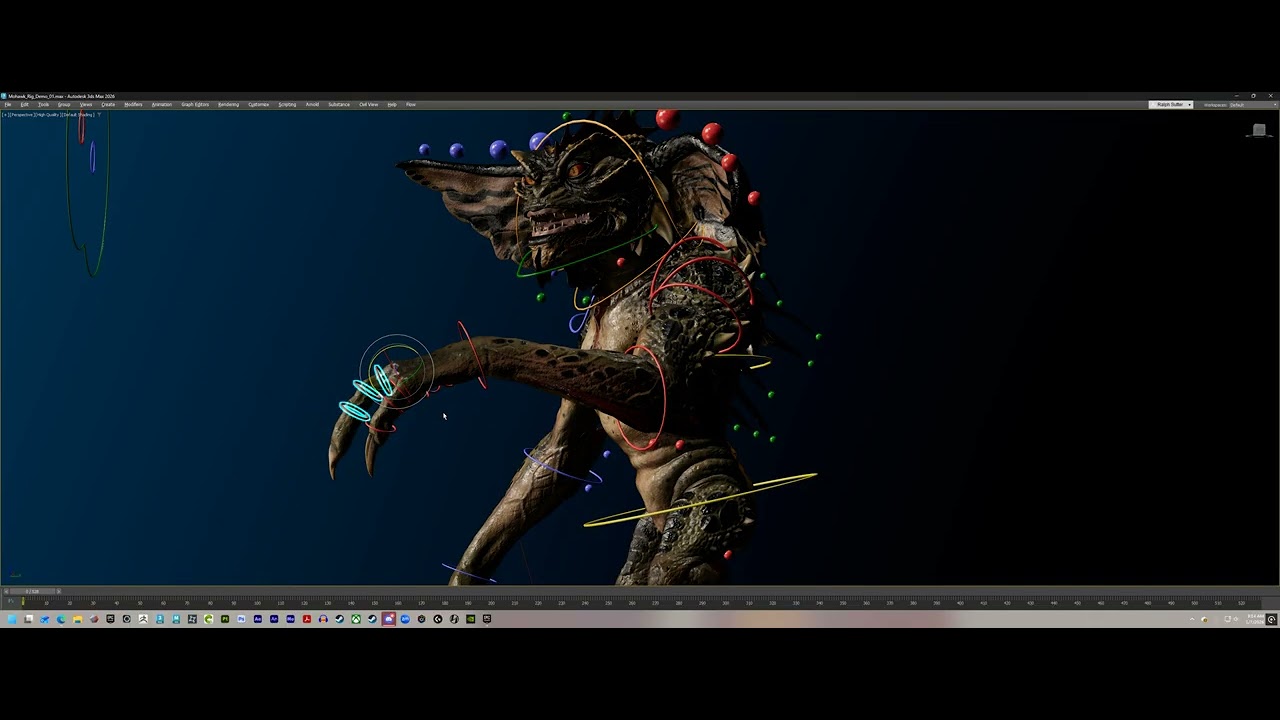 Mohawk (from Gremlins 2: the New Batch) - Character Rig in 3ds MAX