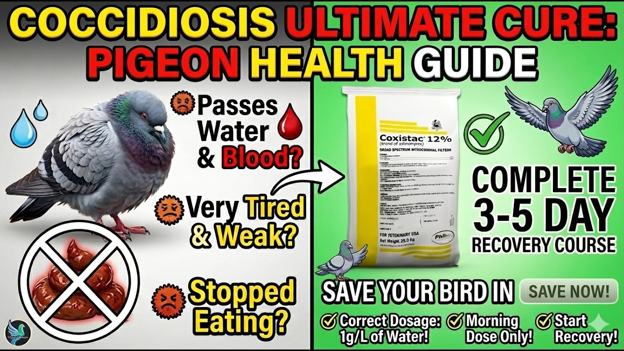 Coccidiosis in Pigeons 🕊️ | Symptoms, Treatment & Best Medicine