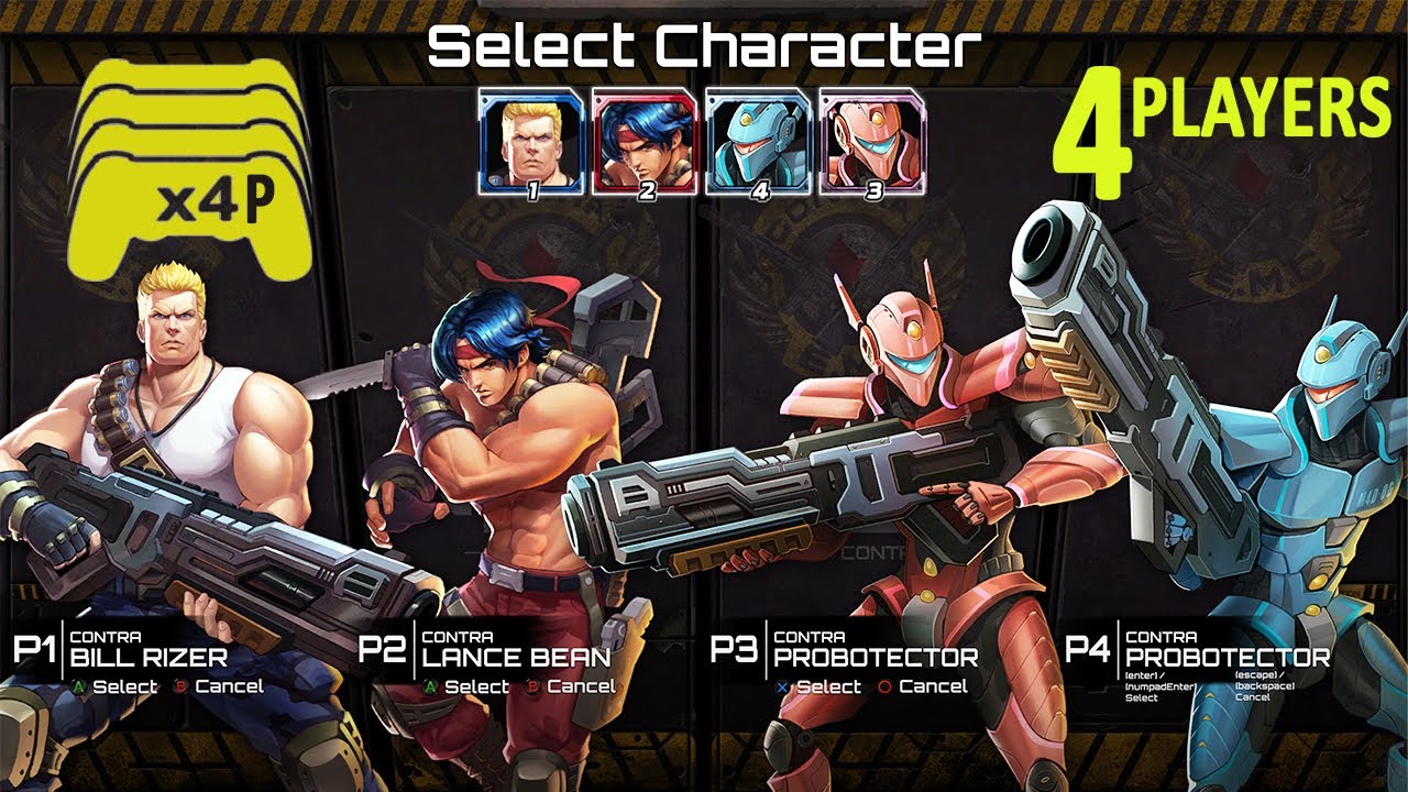 Contra Operation Galuga 4 players gameplay #4players