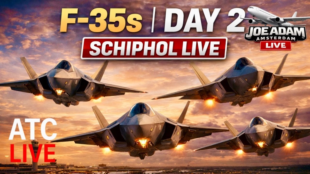 🔴 LIVE: Day 2 – 4X Rare F-35 Fighter Jets at Amsterdam Schiphol | Jan 28, 2026