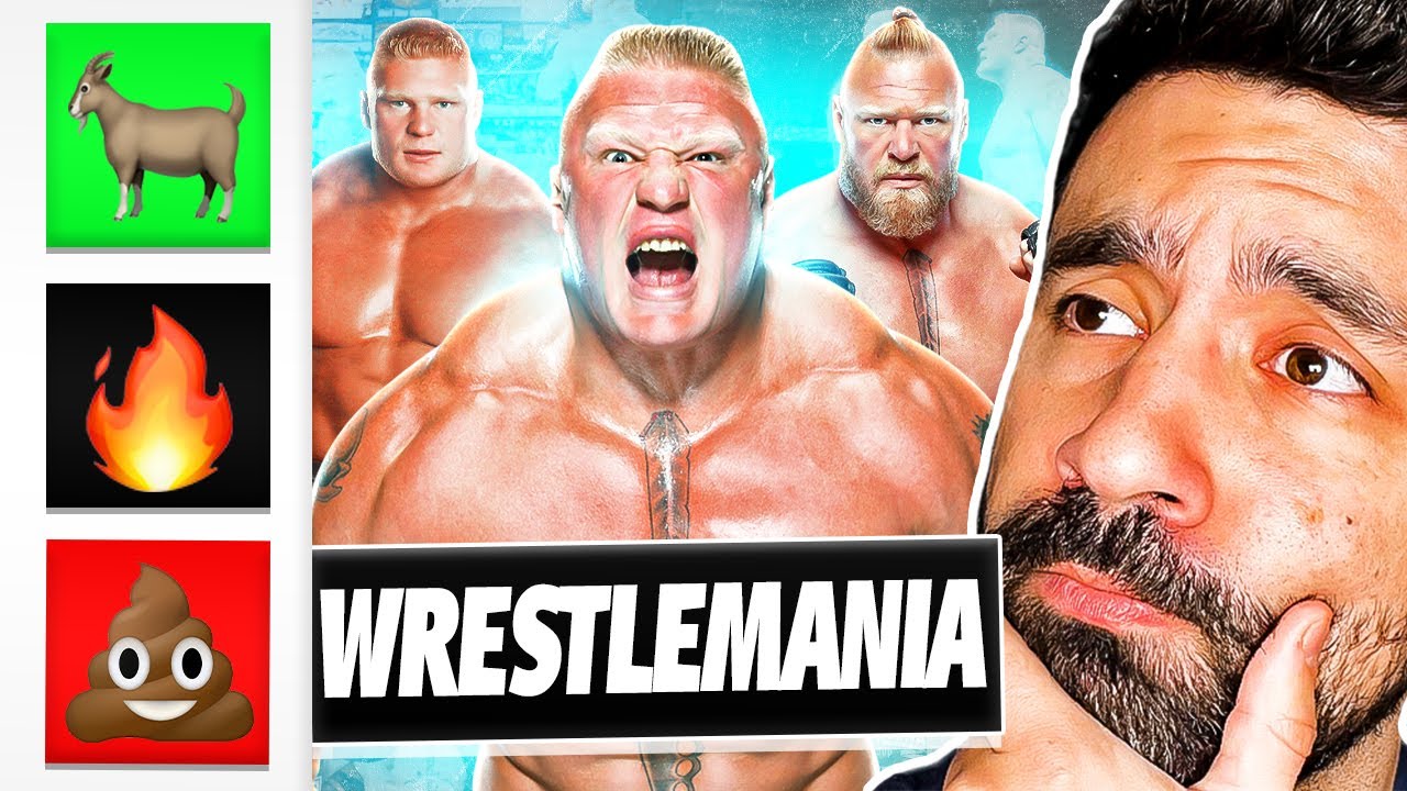 Рейтинг КАЖДОГО матча БРОКА ЛЕСНАРА на WrestleMania (список уровней WWE)