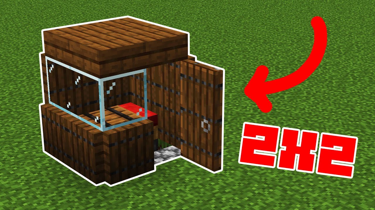 HOW TO MAKE A SMALLEST HOUSE 2X2 IN MINECRAFT
