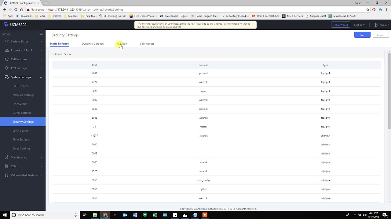 UCM 6xxx Fail2Ban