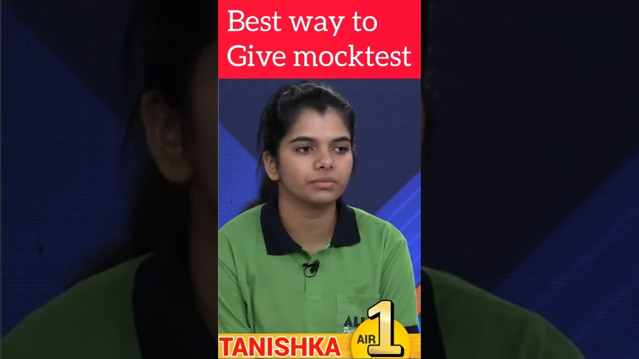 Best way to give mocktest | NEET-UG topper Tanishka