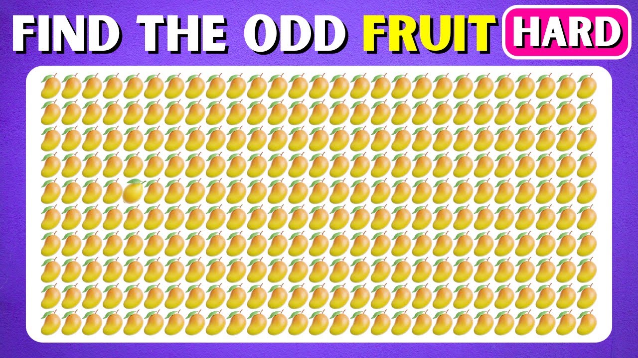 Find the ODD One Out - Fruit Edition | Easy, Medium, Hard - 20  Ultimate Levels | Puzzle Path