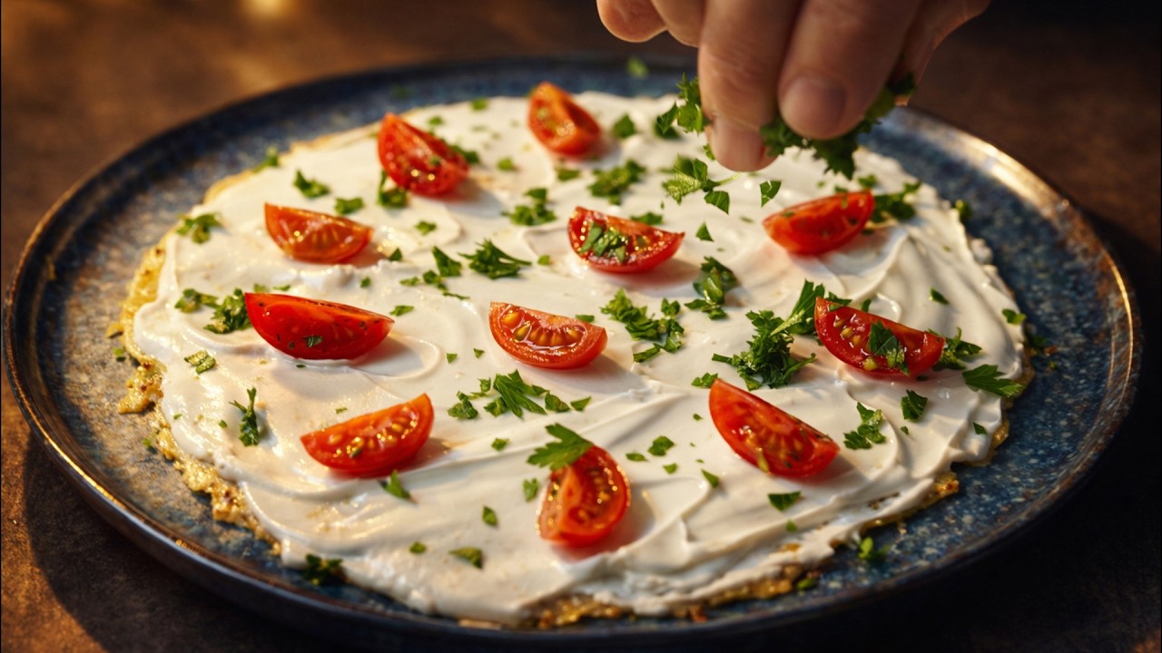 Crispy Potato Pancake with Yogurt and Tomatoes in 15 Minutes | Besten Rezepte Essen