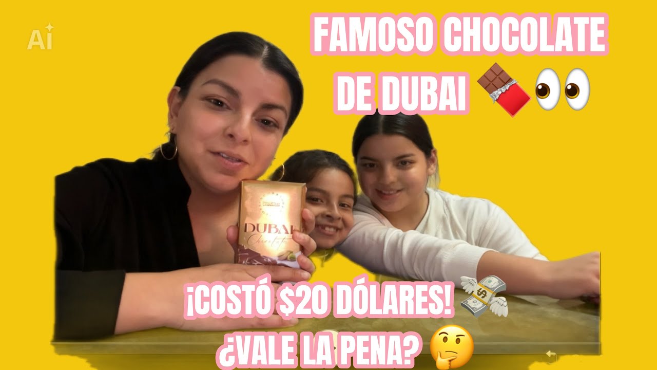 Vamos a probar el chocolate Dubai 🍫. ¿Será lo que todos dicen? 👀 #chocolatedubai #familiareal 