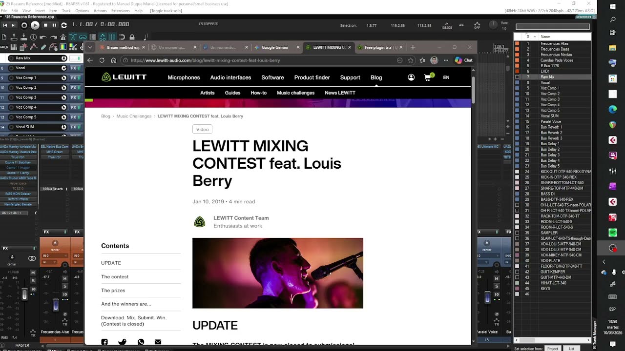 Método Brauer en Reaper: Antes y Después + Mastering | Rockabilly con Louis Berry