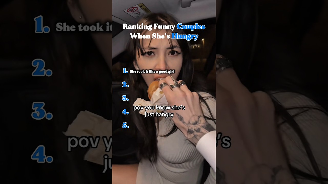 Ranking Funny Couples When She's Hungry #funnyvideo #couple #ranking