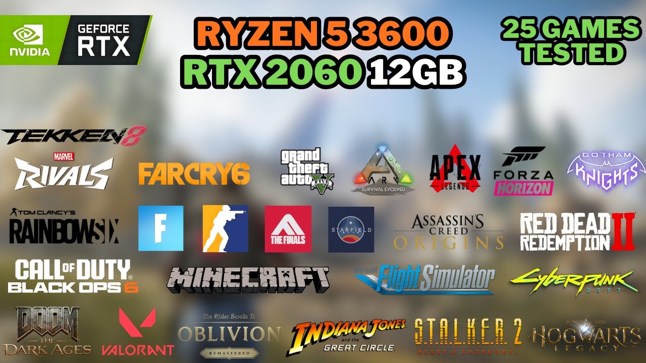 RTX 2060 12GB + Ryzen 5 3600 | 1080p Low & Ultra | 25 Game Test in 2025