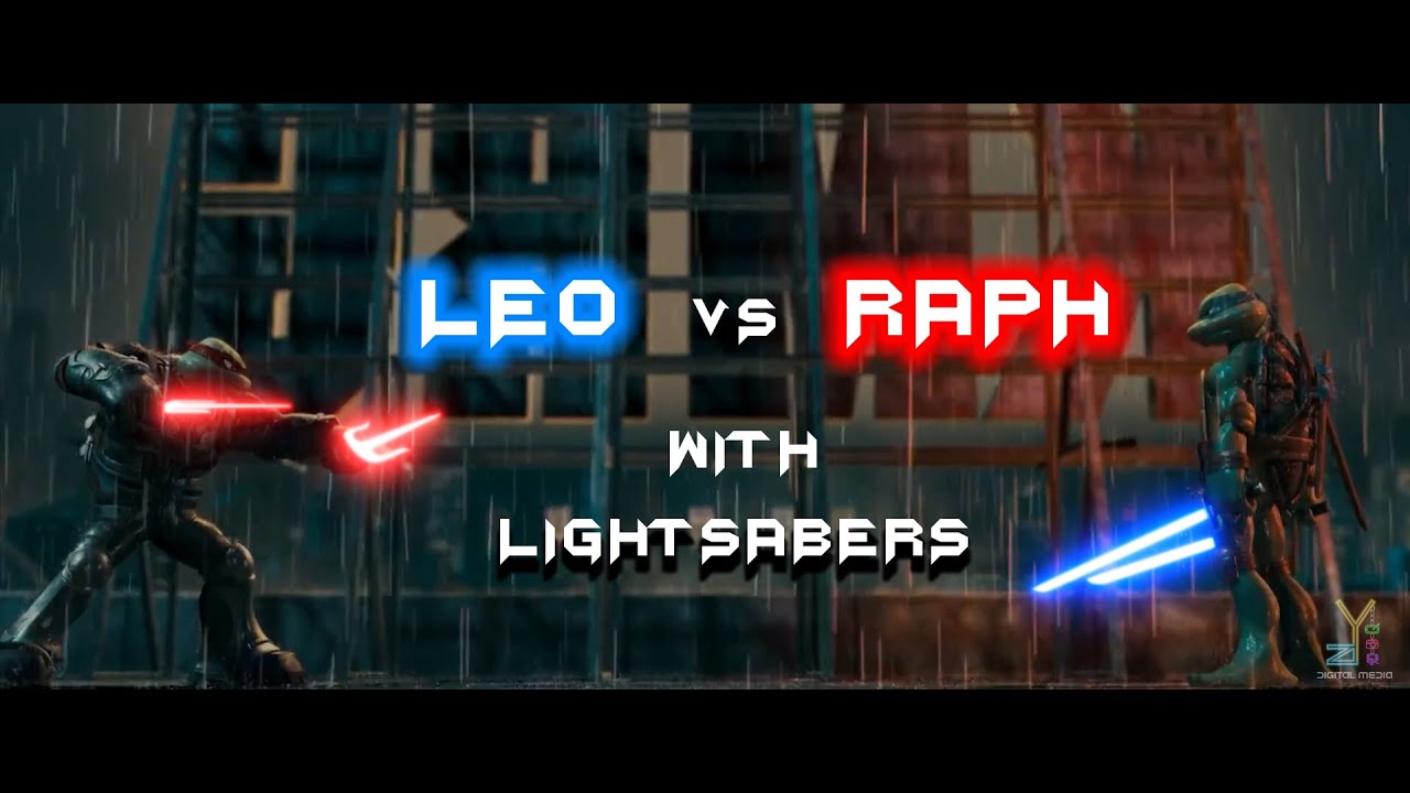 Leo VS Raph with Lightsabers! | TMNT (2007) x Star Wars
