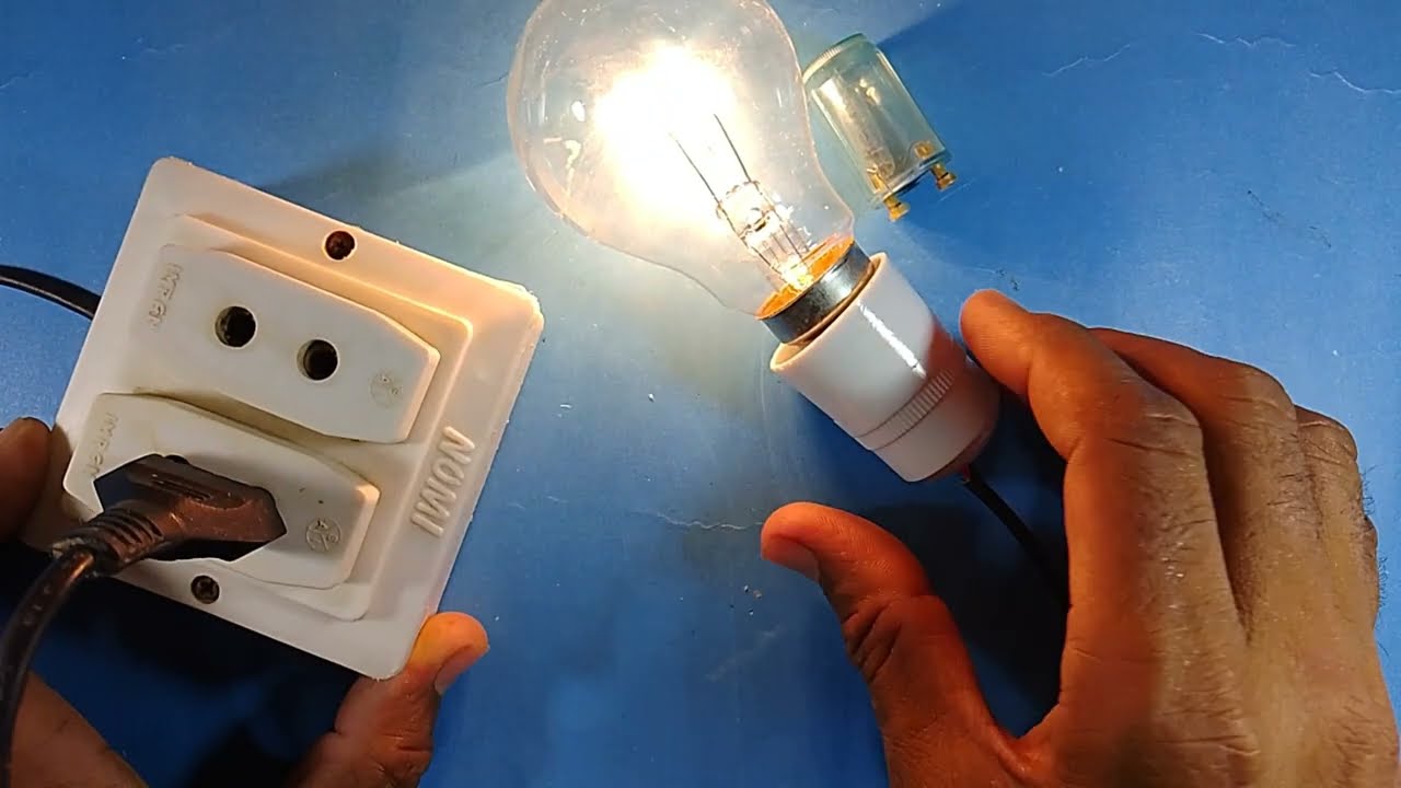 how to make 100 watt 220 volt bulb flasher circuit useing starter