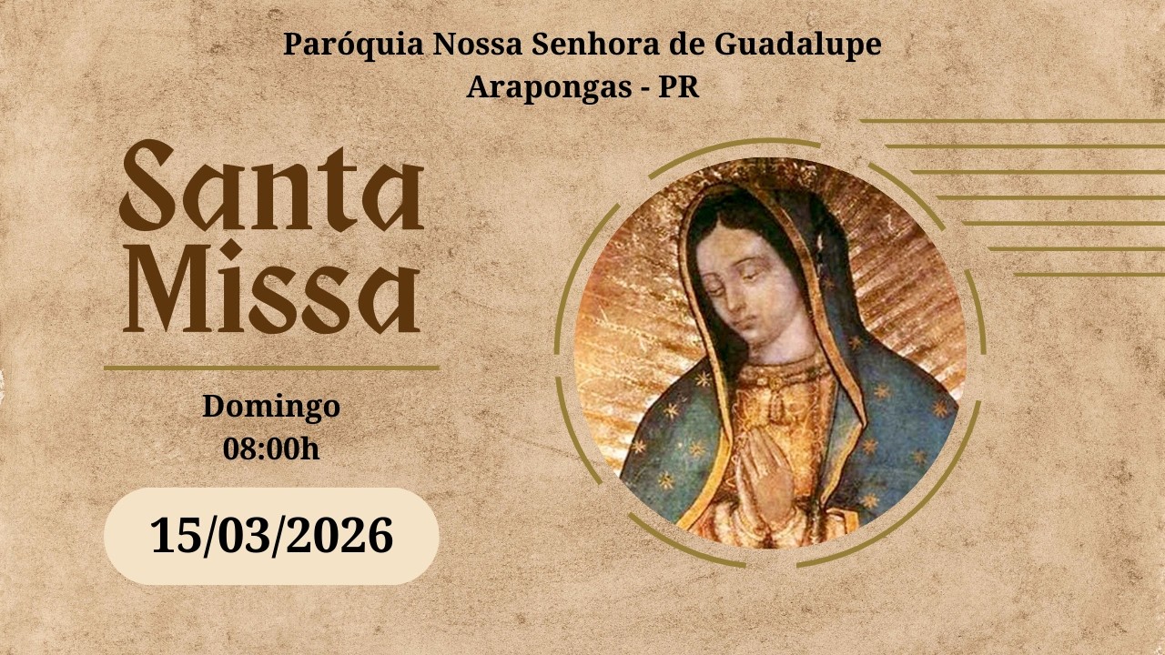 Santa Missa às 10:30h - 15/03/2026 - AO VIVO