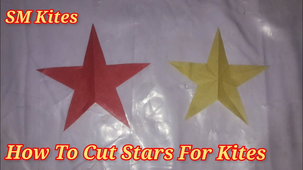 How To Cut a Star With Paper. Decoration Material For Kites. Step By Step Tutorial. ❤SM Kites❤