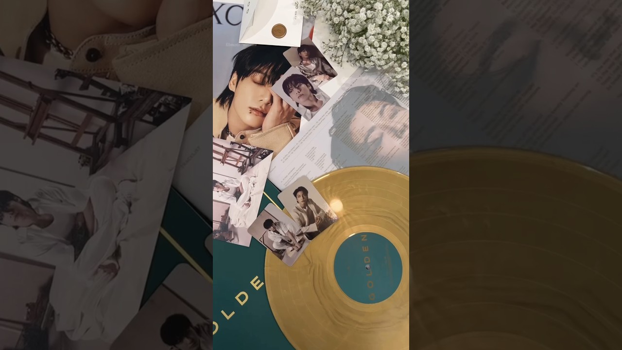 unboxing Jungkook GOLDEN vinyl ✨️ #bts #jungkook #shorts