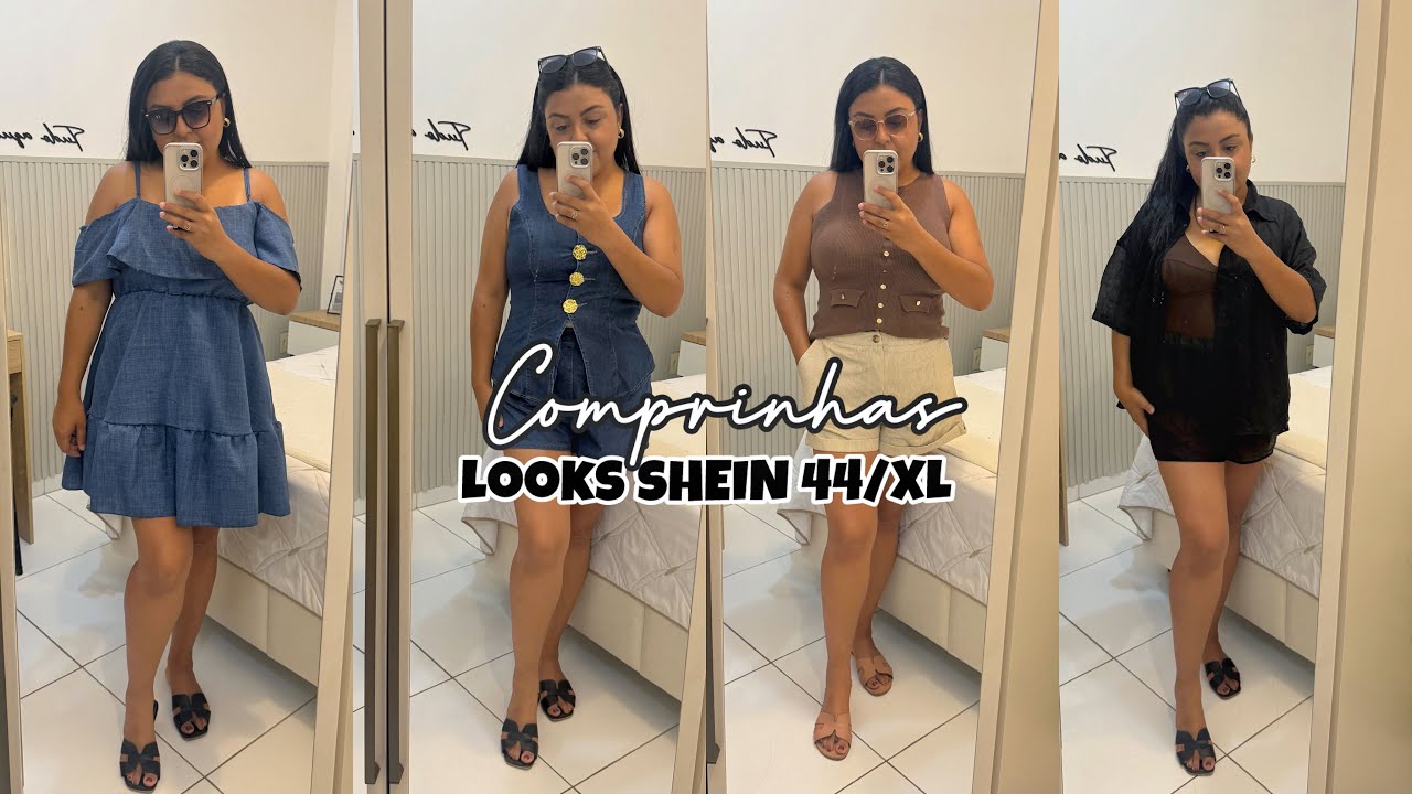 COMPRINHAS DA SHEIN / RENOVANDO MEU GUARDA ROUPA + provando (Looks XL e 44 da SHEIN) 
