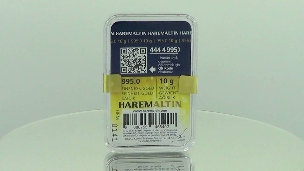 10 Gram HAREM 24 Ayar Saf K&uuml;l&ccedil;e Altın