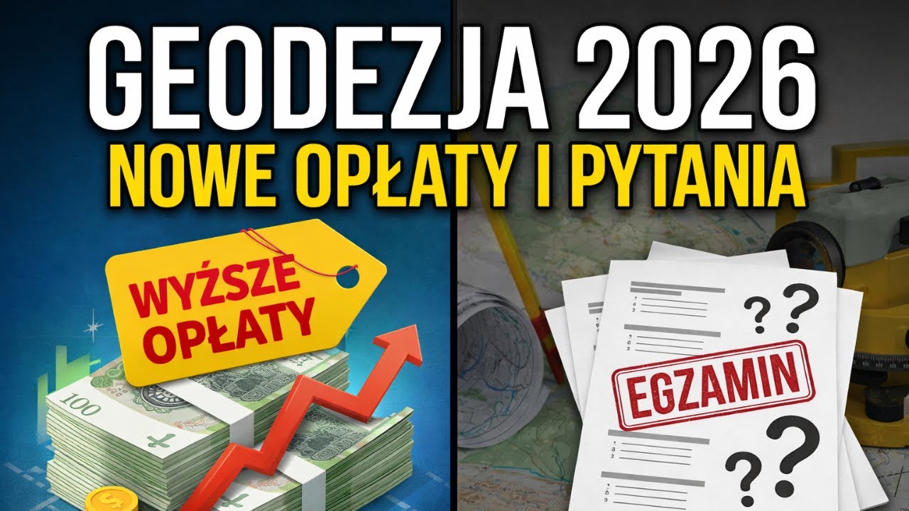 GEODEZJA 2026 - wyższe opłaty, nowe terminy...