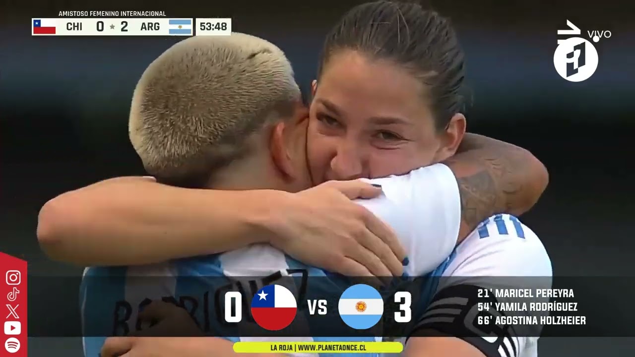 Chile 0-3 Argentina Amistoso FIFA Femenina 22-02-2025 COMPACTO COMPLETO RESUMEN