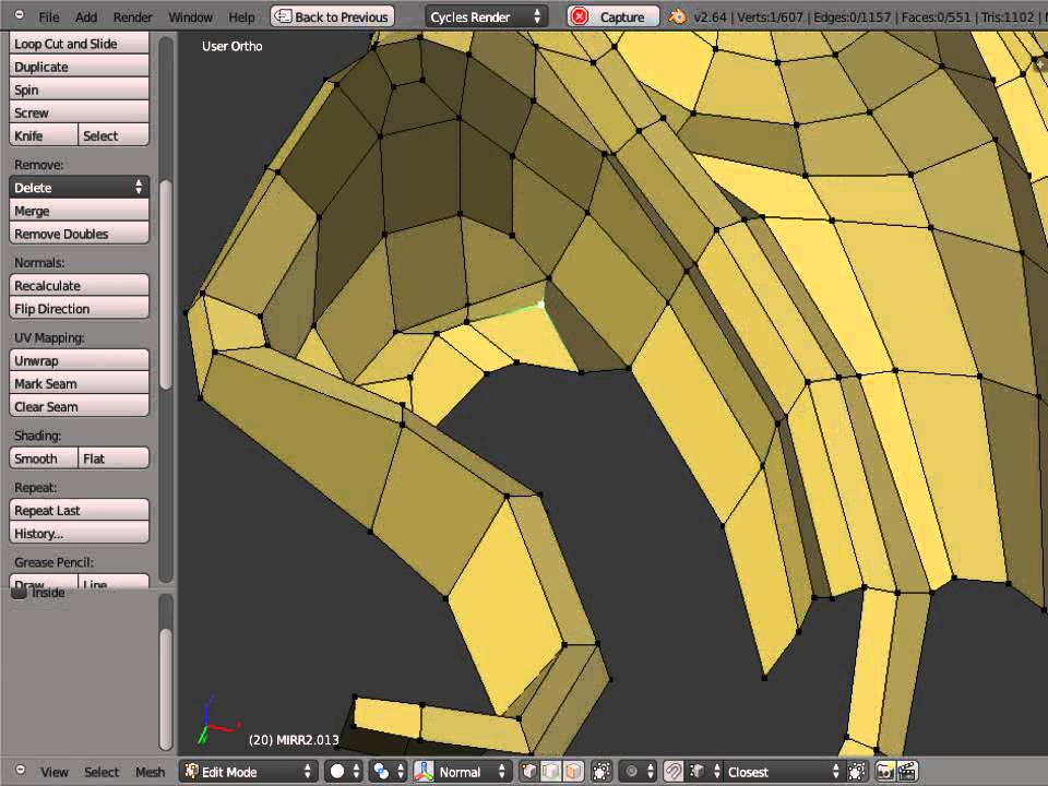1D_Inc Blender Baroque modeling: F2 Spider script workflow.