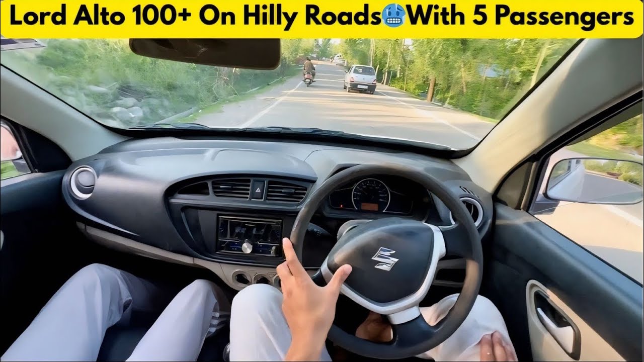 POV Driving Lord Alto👑on hilly Roads in Kashmir,Dil jeet liya is gadi ne🩵.mileage?comfort?..etc!!