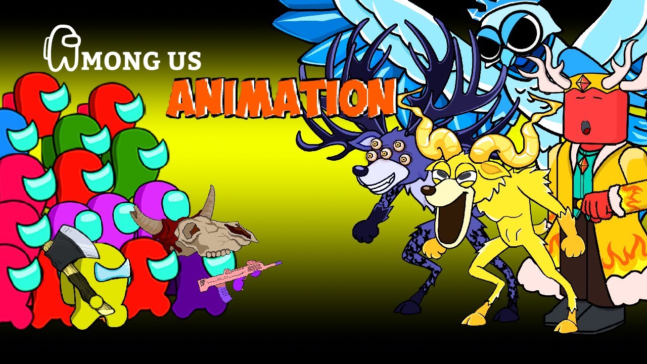 어몽어스 Among Us VS 99 Nights in the Forest Roblox But They're ELEMENTAL?! | AMONG US FUNNY ANIMATION