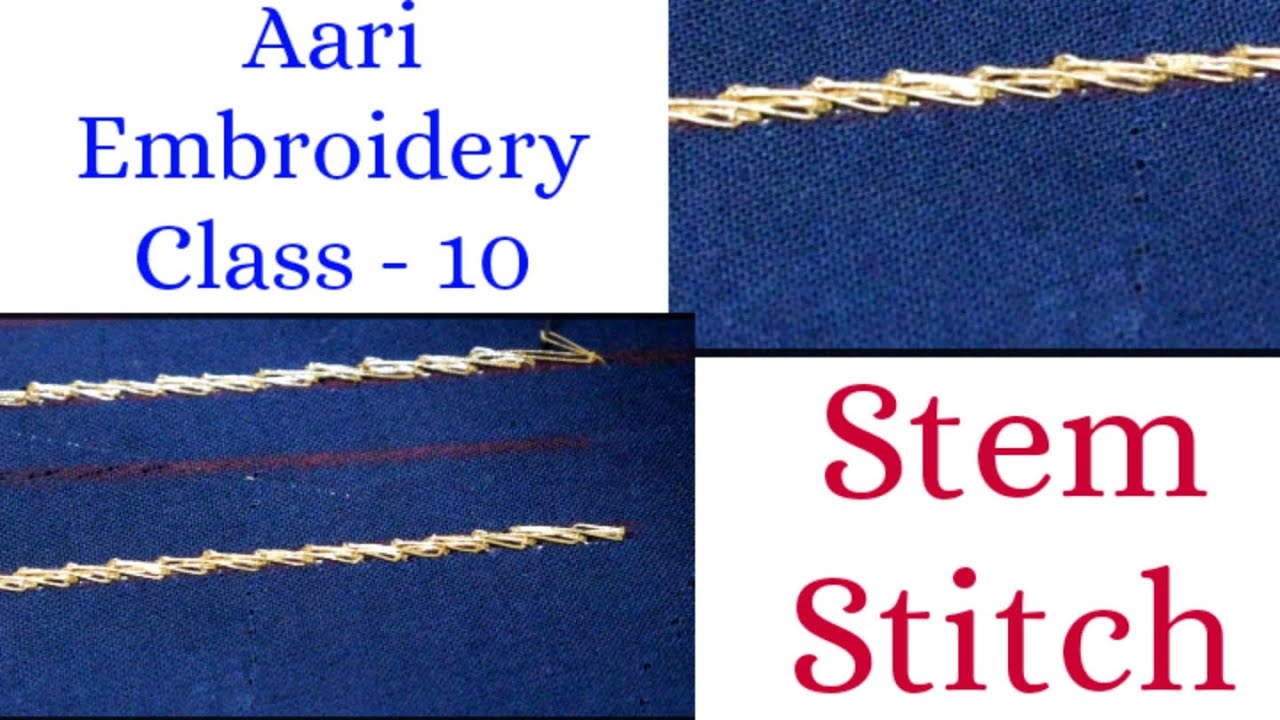 Aari Embroidery Class 10 || STEM Stitch || Tamil Tutorial