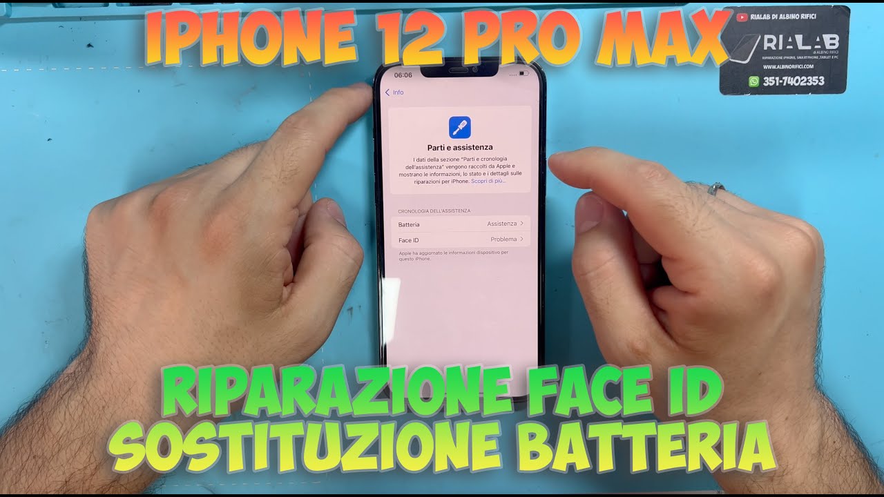 iPhone 12 Pro Max riparazione FACE ID  e sostituzione batteria