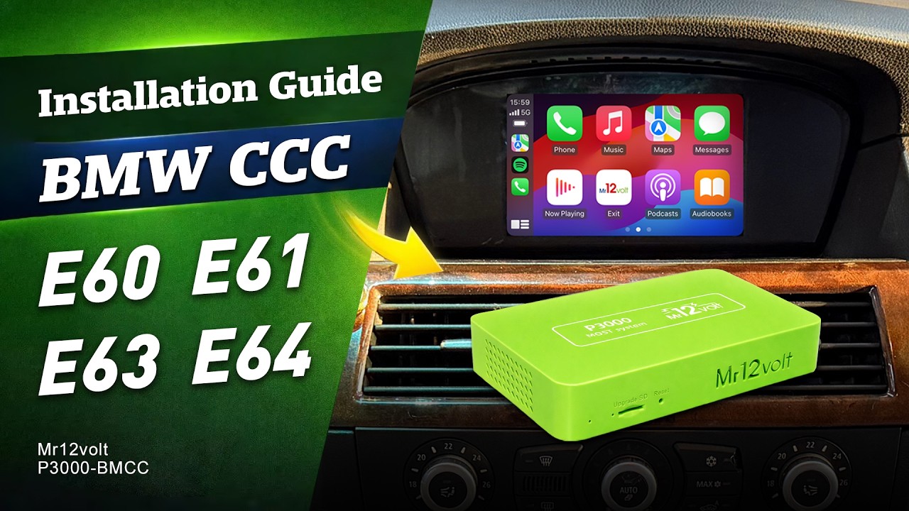 BMW 2008 523Li E60 / E61 CCC Wireless CarPlay & Android Auto Upgrade & Installation Manual
