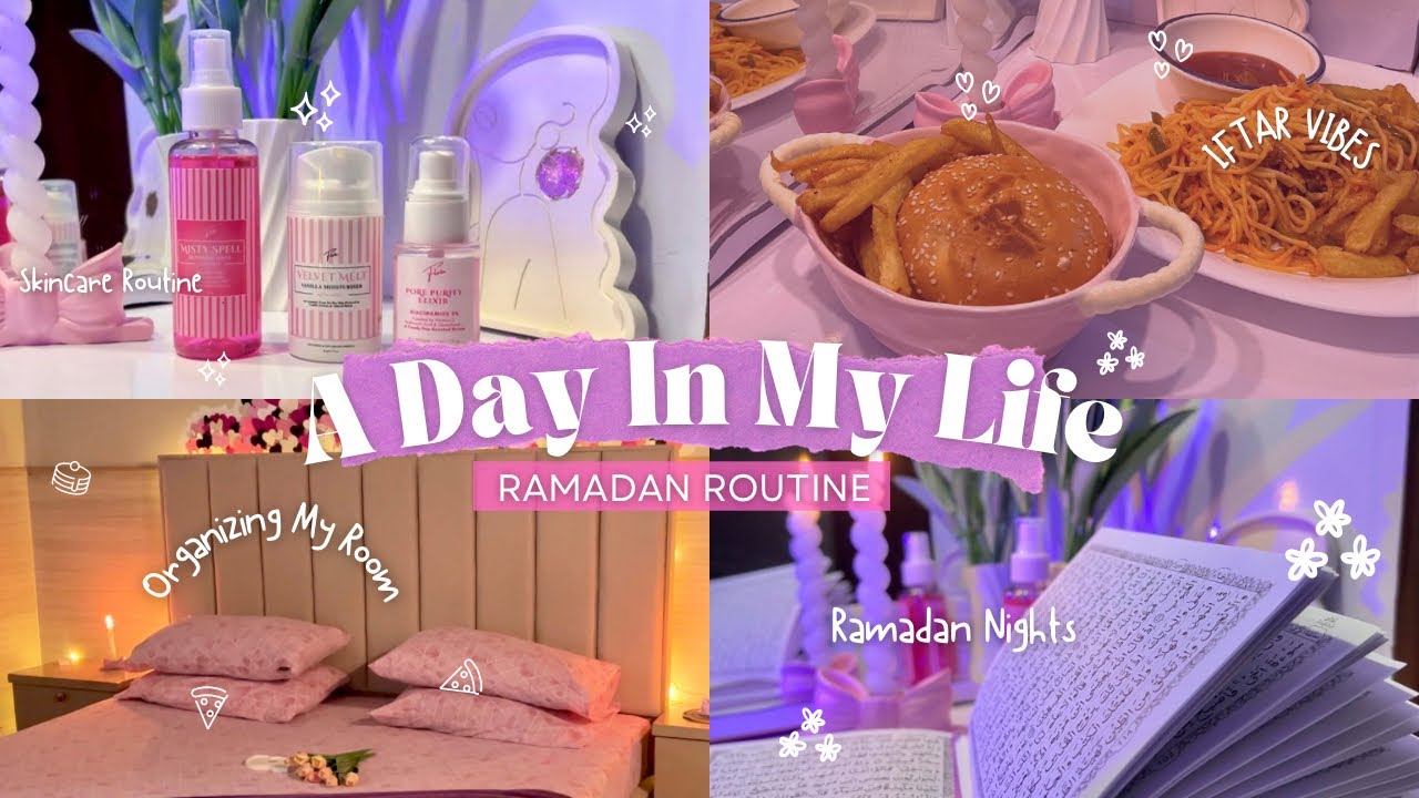 A quiet day at home | organizing room, iftar preps, pink skincare routine 