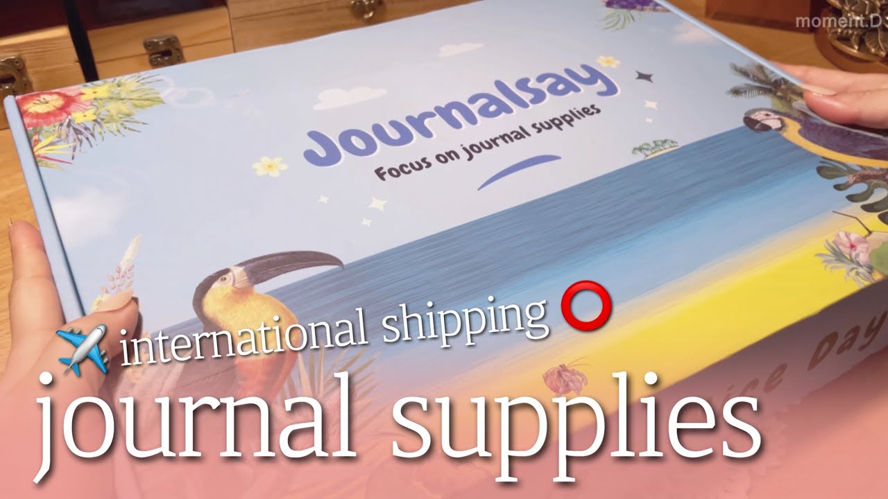 [sub] 취향껏 직접 고른 저널세이 언박싱&다꾸 ASMR journal supplies unboxing 🌸journalsay ✈️international shipping⭕️