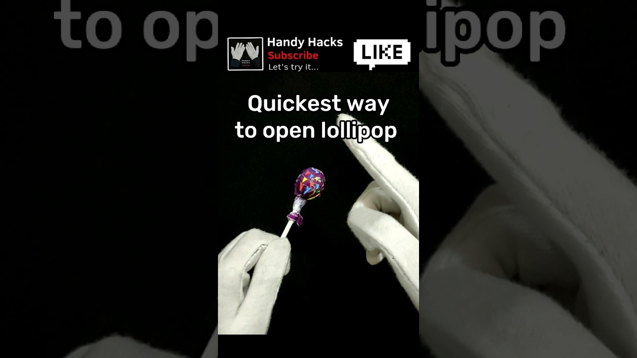 Quickest way to open a lollipop 🍭🍭 #shorts #youtubeshorts