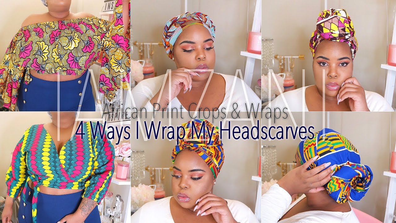 4 Ways To Wear Head Wraps | African Print Crop Top & Scarf Try-On | IAmZani | Plus Size