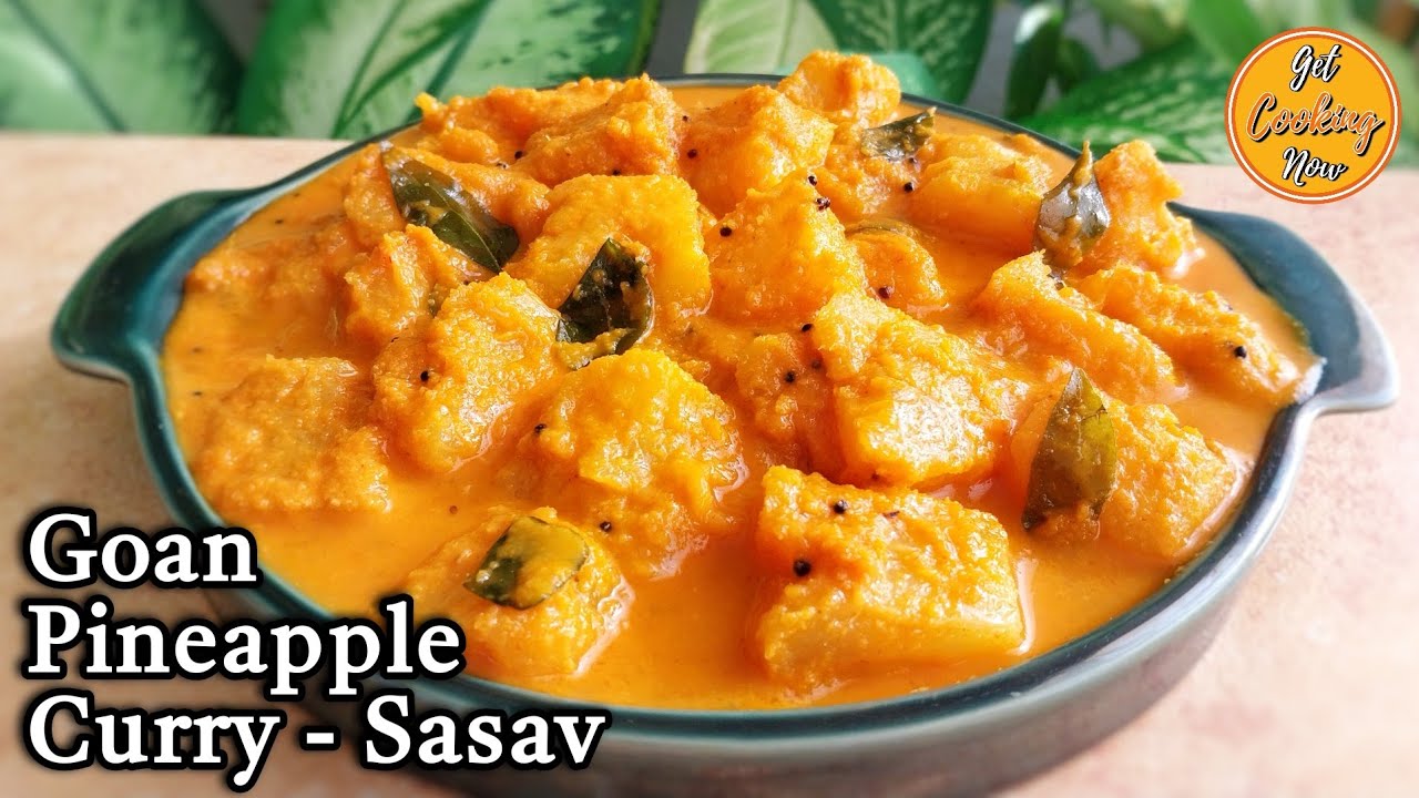 Goan Pineapple Sasav | Pineapple Curry | Sweet, Spicy & Tangy Vegetarian Curry