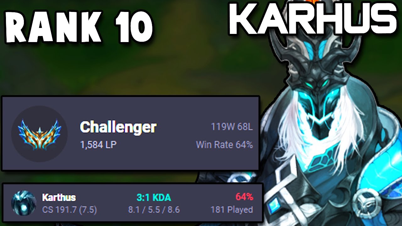 The Best Karthus in the World just hit Rank 10 Challenger with less than 200 games