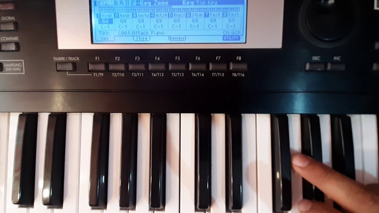 Como editar y dividir un teclado KORG TR *Mik3yt3kla*