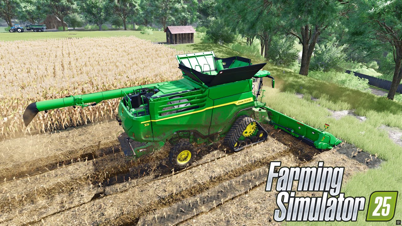 FS25 | John Deere X9 1100 Corn harvest | ReShade Gameplay |