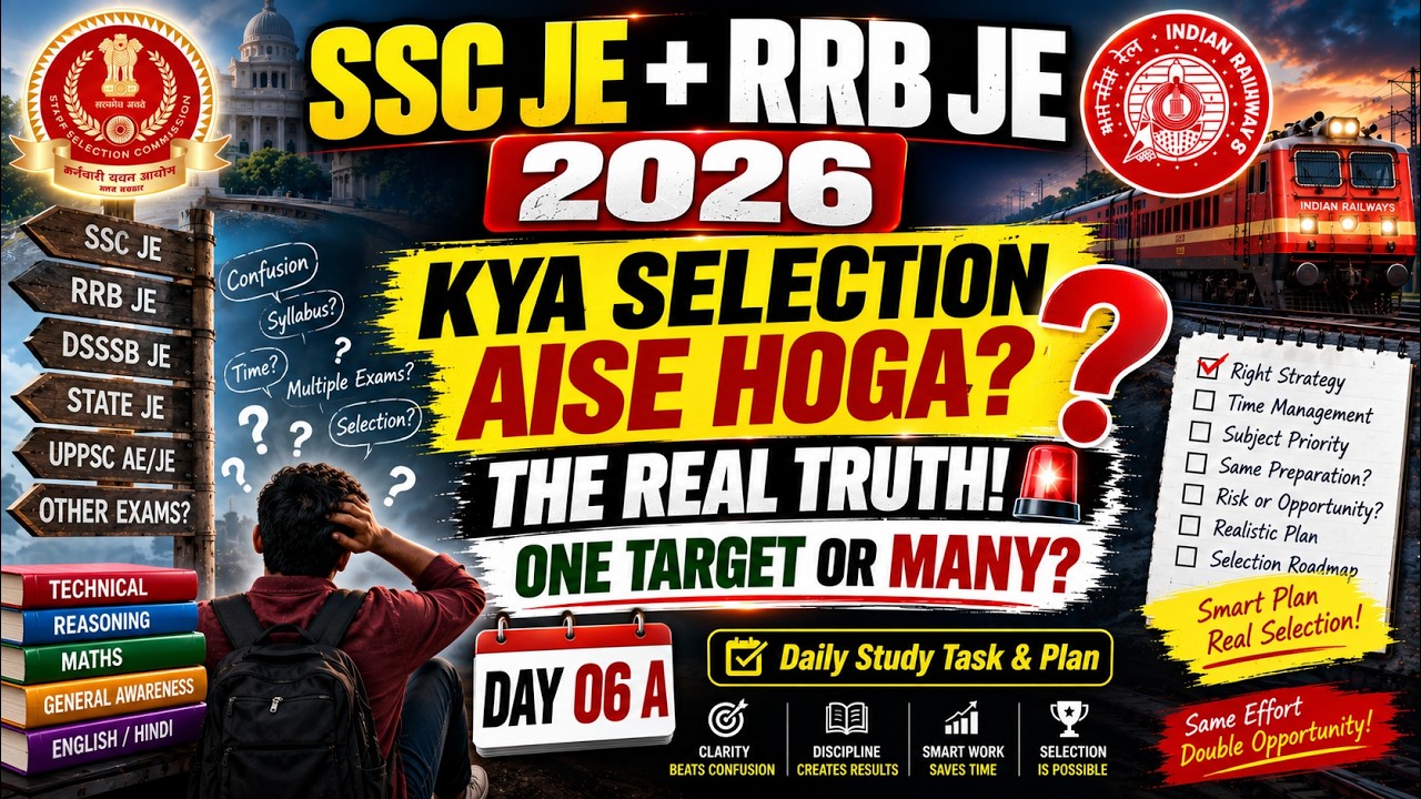 HOW WILL YOU GET SELECTED IF YOU PREPARE FOR EVERYTHING? 🚨 | SSC JE + RRB JE 2026 | DAY 06 A