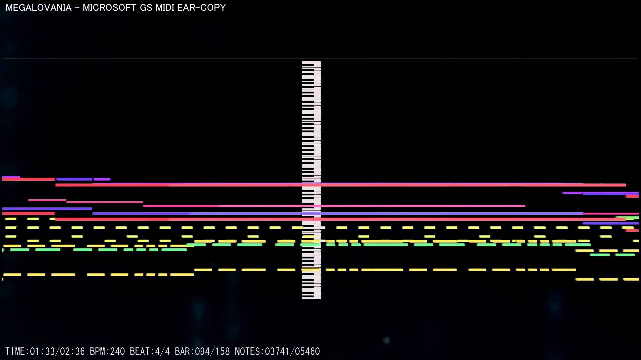 Megalovania Microsoft GS MIDI ear-copy