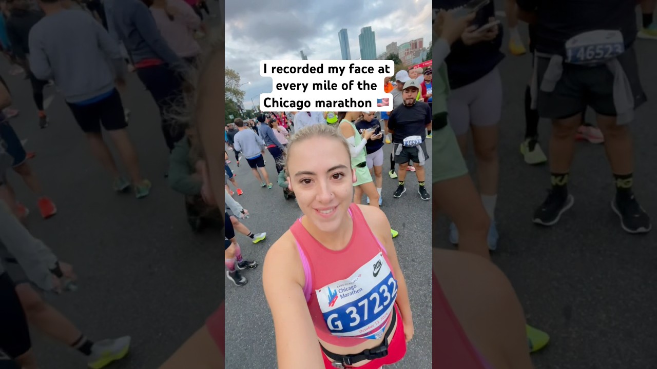 I recorded my face at every mile of the Chicago Marathon 2024! #chicagomarathon #marathon #chicago