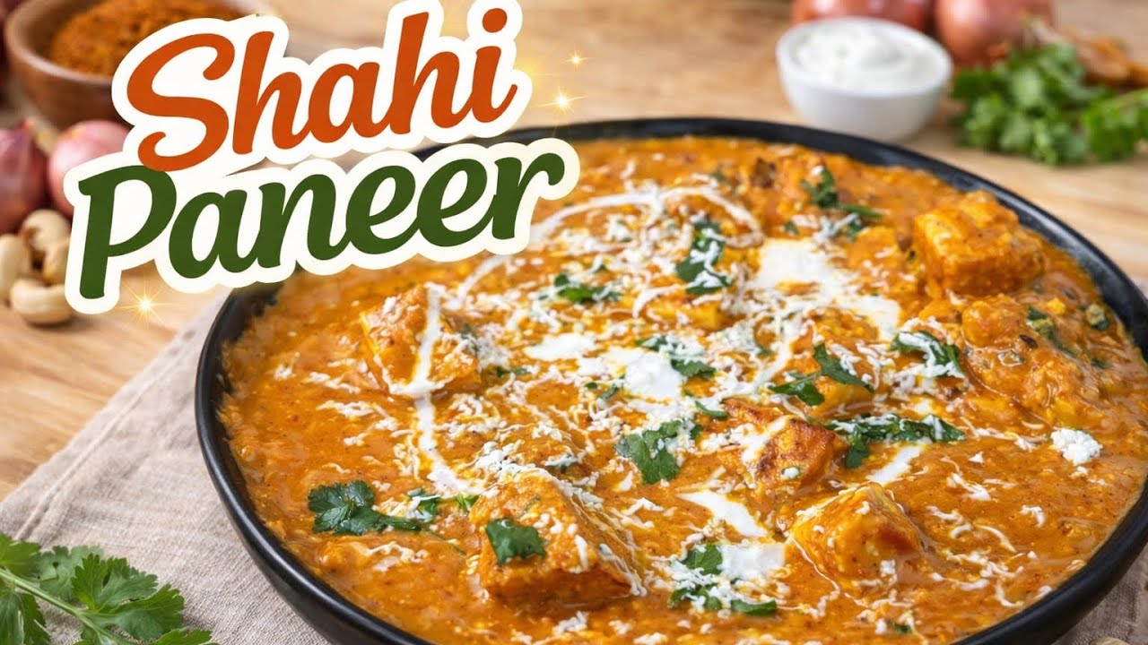 “Creamy, rich & royal 👑Restaurant-style Shahi Paneer at home 🤍Gravy itni smooth ki bas naan chahiye