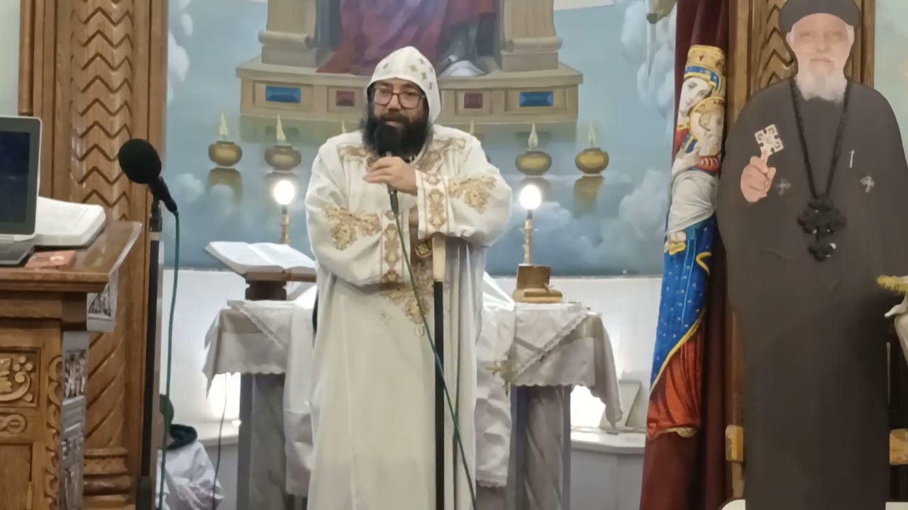 عظة ابينا الحبيب انبا يوليوس فى التذكار السنوى الاول لمثلث الرحمات القمص مينا منير