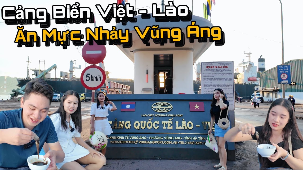 2 Cô Gái Lào Lần Đầu Ăn Mực Nhảy Vũng Áng, Người Lào Nói Gì Khi Việt Nam Cho Lào Có biển..?