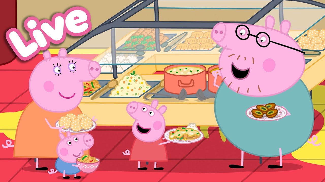 🍎 Peppa Pig Best Bites LIVE! 🐷 Peppa&rsquo;s Food & Cooking Moments |  Tales Full Episodes 24/7