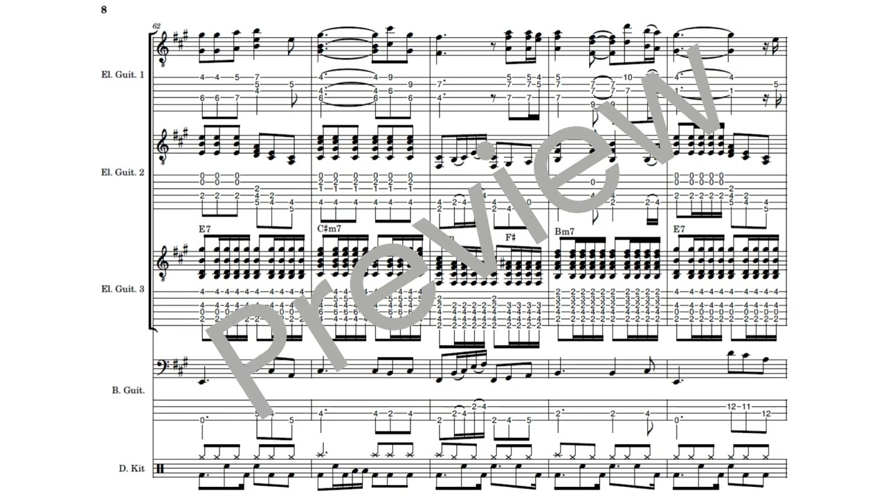 Die With A Smile - Bruno Mars and Lady Gaga (for Guitar Ensemble)