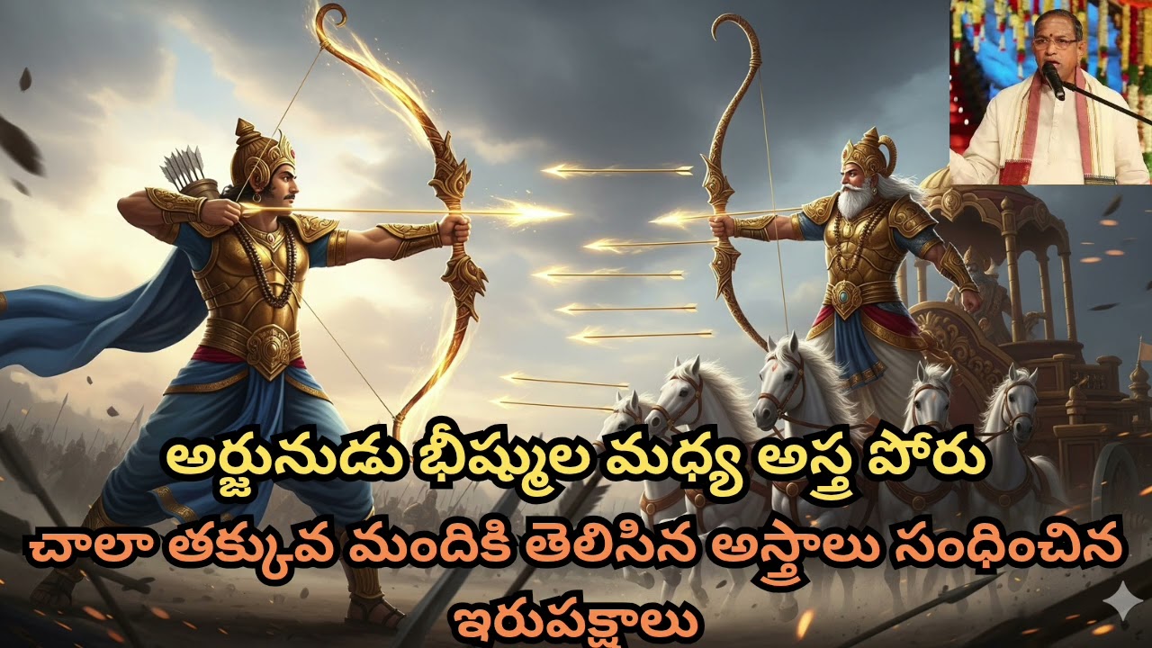 అర్జునుడు భీష్ముల మధ్య అస్త్ర పోరు | చాలా తక్కువ మందికి తెలిసిన అస్త్రాలు సంధించిన ఇరుపక్షాలు