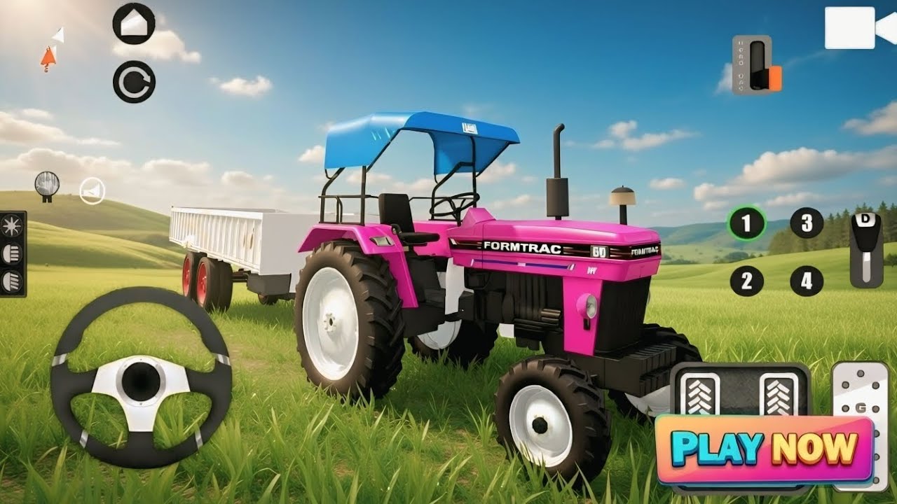 Indian tractor driving game ekadam realistic tractor and tractor is the kids favourite